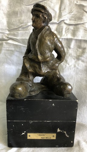Bronze sujet marin - sujet, pêcheur