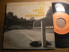 LA MUSIQUE DU 43EME R.I. DE LILLE - Le Chant Des Partisans - EP 45 tours