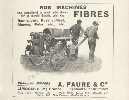 Moto pompe fibres monobloc - moto,