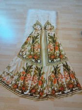 Robe Longue Dos Nu Été  Femme En Polyester Vert Et Multicolore Taille S, 36 ?