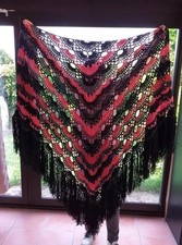 châle fait main au crochet