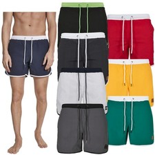 Retro Short de Bain Urbanclassics Baignade Short Loisirs Strand Pantalon Bermuda