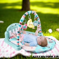 Tapis d'Éveil Musical 3-en-1 Bébé : Piano, Gym et Couverture de Jeu