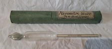 Rare Ancien Alcoolmetre 50 a 70° Pèse Alcool Liqueur LG 13,5 cm Étui D’origine