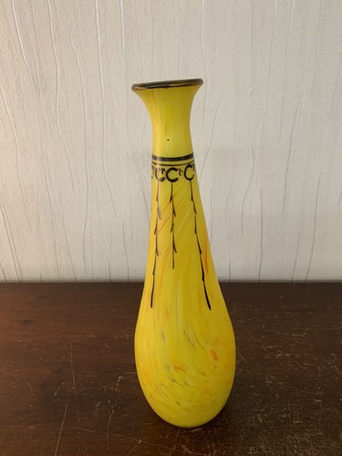 Vase jaune legras signé - jaune,