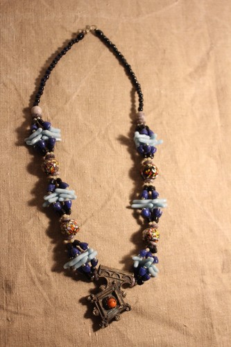 Ancien collier berbère perles - berbère,