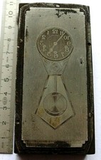 Plaque Imprimerie horloge clock uhr tiges regulateur carillon pendule no odo 23