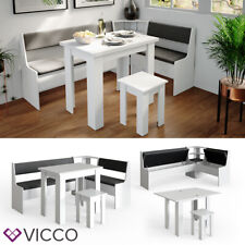 Ensemble table et bancs en angle Vicco Roman, banc de cuisine, banc en angle