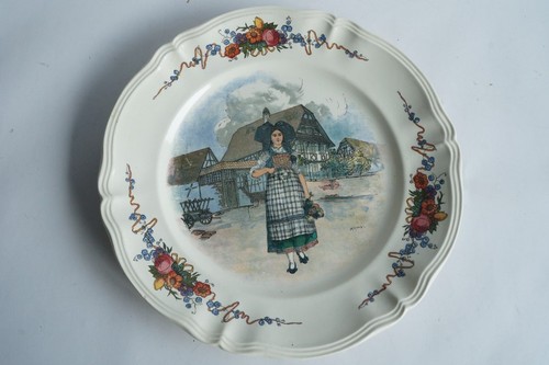 Plat faïence sarreguemines - plat,