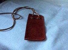 trousse ancienne cuir ecailles brun  complete  (T/)