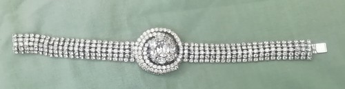 Bracelet vintage strass - bracelet, blancs