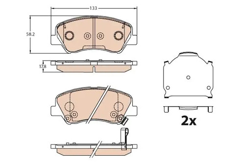 Plaquettes frein gdb3630 - plaquettes,