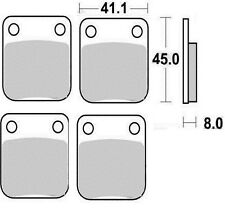 Jeu 4 plaquettes frein Avant Gauche droit YAMAHA YFM 450 G GRIZZLY 4X4 2007-2010