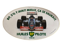 ANCIEN AUTOCOLLANT STICKER BIDON HUILE BP VOITURE FORMULE 1 TÔLE