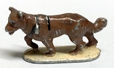 QUIRALU FIGURINE  ANIMAUX CHIEN DE TRAINEAU Aluminium peint