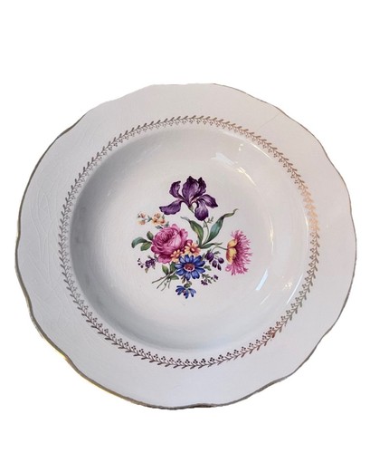 Floral shallow bowl dish gien - dish,