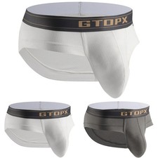 Slip modal sexy homme avec poche bombée en U et élastique pour sports et loisi