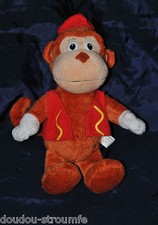 Peluche Doudou Singe Toc Toc WALYGATOR PARC Gilet Chapeau Rouge 24 Cm TTBE