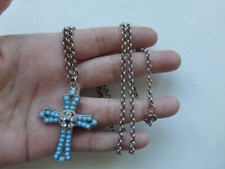 collier croix fantaisie métal tbé