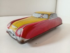 Mont blanc JMB SCA 1956 Jaguar type E Coupé rouge toit jaune tole friction 1/24
