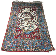 Tapis ancien Soie et laine 170