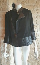 Veste noire bi-matière neuve