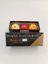 Belgian Aramith Balls Pro Cup Super Luxe Carom Balls Billiard Official Set Cue