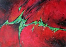 Peinture abstraite - Green tag