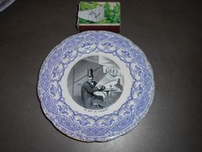 N2 Ancienne assiette à dessert parlante devinette faïence GIEN où est le garçon