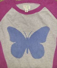 Girls Gray Sweater Pink