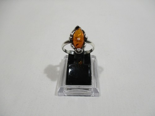 Ancien bijou bague ambre - bijou,