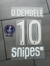 Kit Patch flocage O.DEMBELE #10 PSG fourth 24-25 Ligue 1 Maillot LFP champion