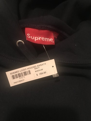 Supreme hoodie embossed - hoodie, medium