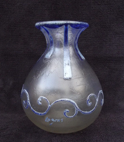 Ancien vase legras émaillé - vase,