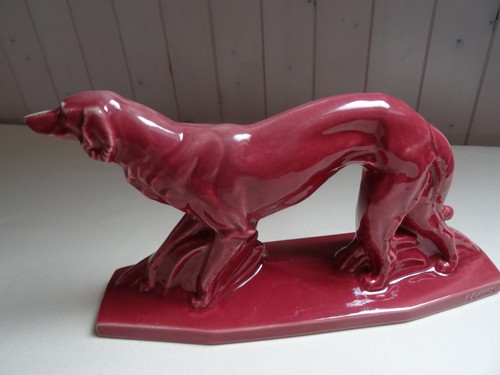 Chien lévrier céramique
