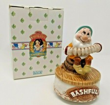 Disney's Snow White "Bashful" dwarfs music box "Getting..Know You", Original Box