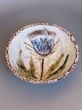 Bol Céramique Albert Thiry Vallauris Décor Chardon