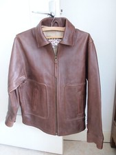 Blouson Chapal Sport cuir glacé marron, parfait état
