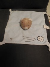 doudou plat ours bleu ciel brodé nuage étoile JOGYSTAR (2 dispo)