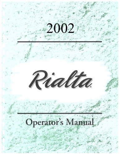 Owner manual operating - &,