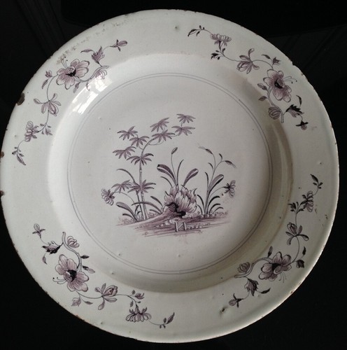 Beau plat faience - beau, en
