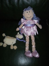 Doudou Vert Baudet Poupée Rose et Mauve Avec Son Chien  Beige Neuf