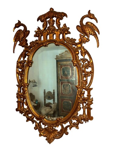 Miroir ancien style rococo - miroir,