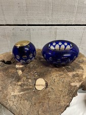 cendrier et Briquet Cristal Bleu Design DLG Marita Voigt Ep 70/80