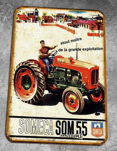 Plaque metal vintage tracteur - metal,