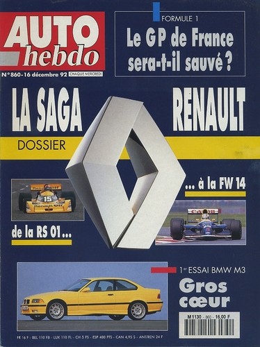 Auto hebdo 860 1992 - auto, n°860