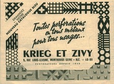 Publicité ancienne toutes perforations matériel agricole 1955 issue de magazine