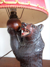 Ancienne lampe OURS  Debout  Fôret Noire