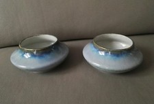 Rare paire de vase plats en porcelaine de Louis Lourioux