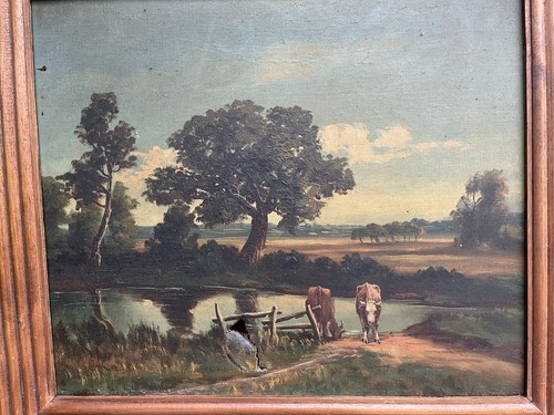 Tableau ancien huile - tableau,